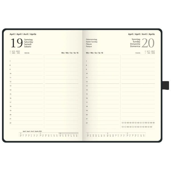 Buchkalender Kompagnon Mod. 764 66 2026 | A5, Kunststoff, schwarz Online – Bild 2