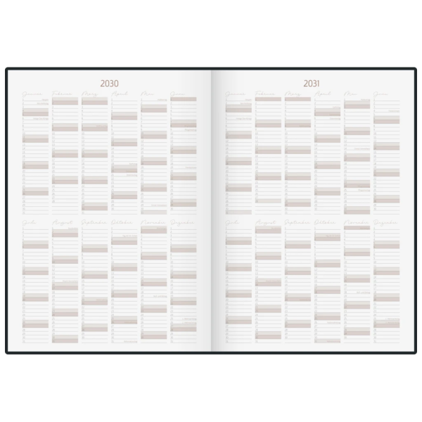 10-Jahres-Kalender Premium 2026-2035 „10 Years of Moments“ | A4, Kunstleder Angebot – Bild 3
