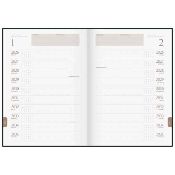 10-Jahres-Kalender Premium 2026-2035 „10 Years of Moments“ | A4, Kunstleder Angebot – Bild 2