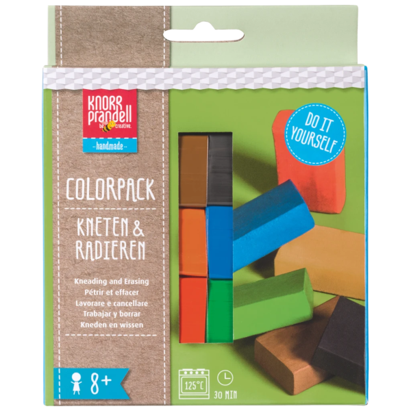 Modelliermassen-Set Kneten & Radieren „Colorpack Basic“ | 120 g Schn?ppchen – Bild 2