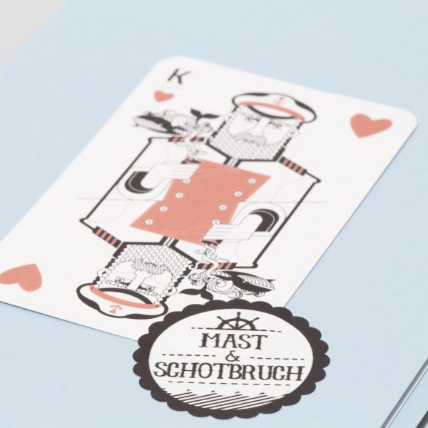 Herz Kapitän – Mast & Schotbruch! Grußkarte Rabatt – Bild 3